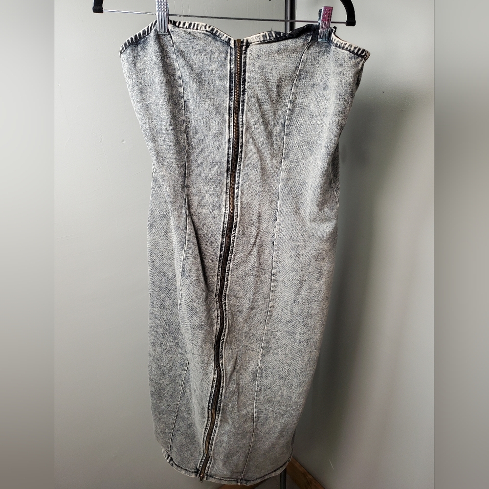 Stylish Gray Denim Dress